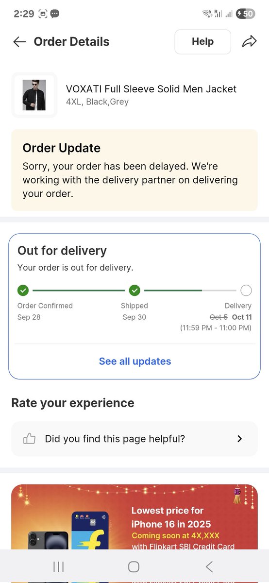 DHARMIKJASANI's tweet photo. @flipkartsupport @Flipkart i ordered clothes worth 10800₹ on 28 th of Sept. and promised delivery date was 5th Oct as plus customer still got nothing and delivery partner @shadowfax_in is totally worthless company not receiving calls and answering like come and take by yourself! https://t.co/8xpvuHHmlR