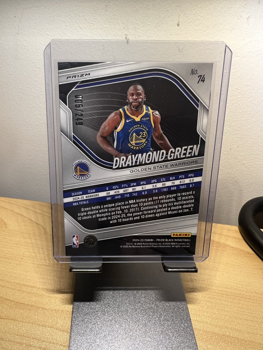 BasedCardGuy's tweet image. Check out 2024-25 Prizm Black Draymond Green Skewed Prizm 5/249 #74 SP ebay.us/m/VrF2nj #eBay via @eBay #TBBRepost #TBBCrew #CardsForSale #NBA #Prizm #PrizmBlack #DraymondGreen #Draymond #Warriors #goldenstatewarriors