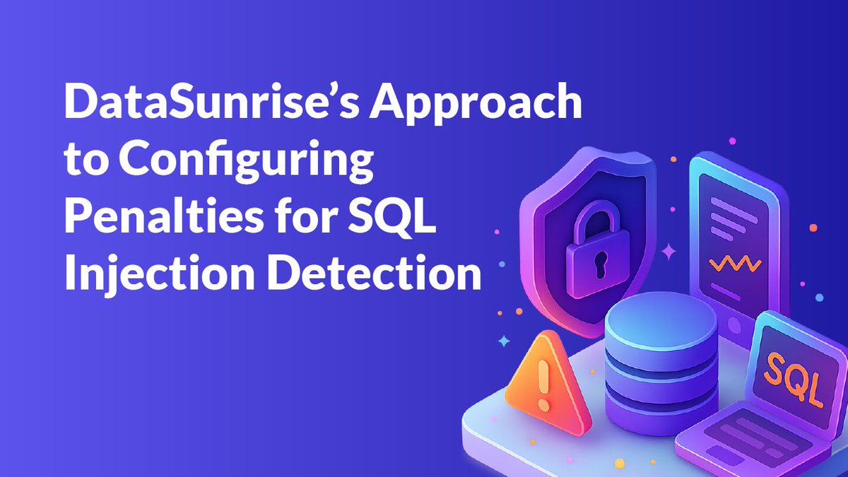 datasunrise's tweet image. Configure intelligent SQL injection detection through sophisticated penalty point systems. Learn how DataSunrise identifies attack patterns and prevents database exploitation attempts.

bit.ly/46ksSeN

#SQLInjection #DatabaseSecurity #CyberThreatPrevention