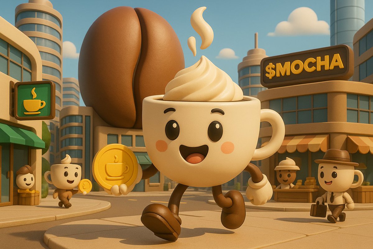 itsmocha_cup's tweet photo. 🏙️ Welcome to Coffee City — where every block is brewed with purpose.
$MOCHA builds a world powered by community, creativity, and caffeine. ☕✨
 The city runs on coffee, and the future runs on $MOCHA.
#MOCHA #CryptoCoffee #CoffeeCity #Solana https://t.co/95dvwH5fS2