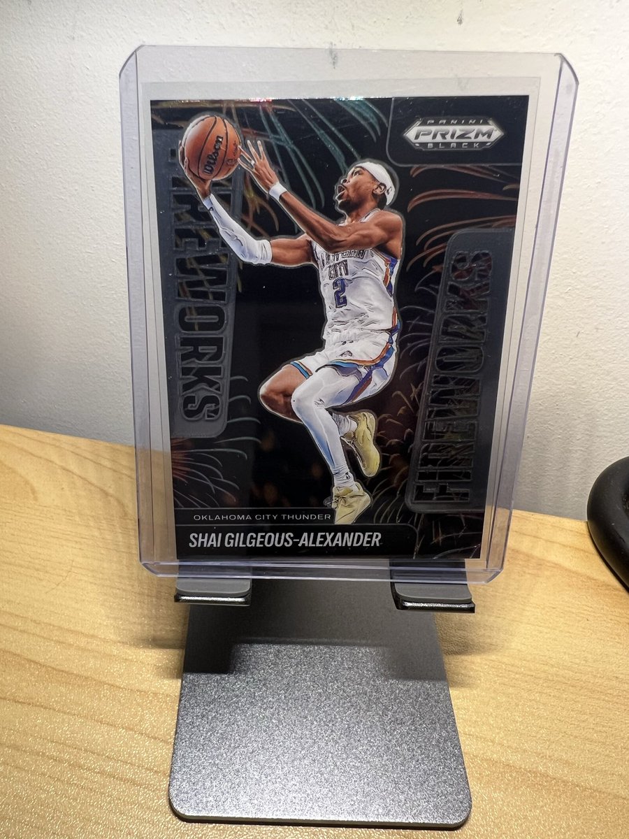 BasedCardGuy's tweet image. Check out Shai Gilgeous-Alexander 2024-25 Panini Prizm Black Fireworks Thunder #5 ebay.us/m/mbqLuF #eBay via @eBay #SGA #TBBRepost #TBBCrew #CardsForSale #NBA #Prizm #PrizmBlack #OKC #Thunder #ShaiGilgeousAlexander