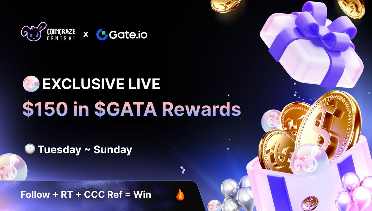 🎉 CoinCraze × Gate Airdrop Event Begins! #15

This Week’s Rewards
💰 A total of $150 in $GATA for 5 winners!

How to Join
1️⃣ Follow <a href="/CoinCrazeKR/">CoinCraze Central (KR)</a> + <a href="/CoinCrazeCen/">CoinCraze Central</a> on X
2️⃣ Like + Retweet this post

✅ Quote-tweet to increase your winning chances
✅ Leave a supportive comment about