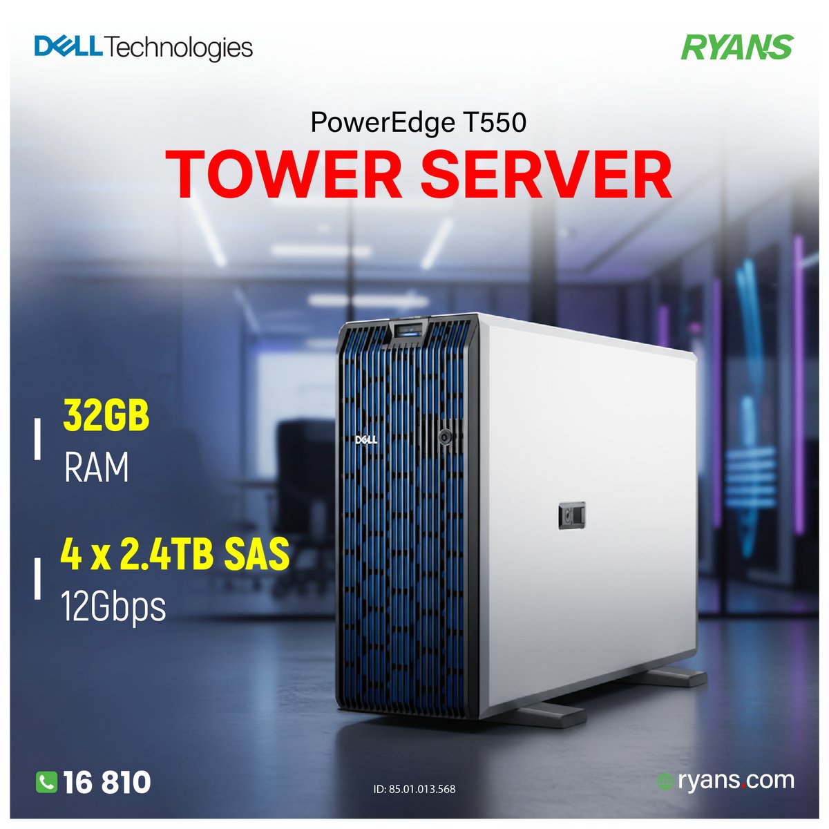 RyansComputers's tweet image. 💼 Power Meets Performance — Dell PowerEdge T550 Tower Server! ⚙️
🔗 More details: ryans.com/dell-poweredge…
📞 Call us at 16810
#RyansComputers #DellPowerEdge #ServerSolutions