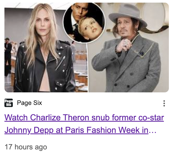 May89289548's tweet photo. #CharlizeTheron Snubs #JohnnyDepp at #ParisFashionWeek2025 They starred together in the 1999 sci-fi thriller “The Astronaut’s Wife." I guess Charlize is not comfortable standing next to a #wifebeater @Dior &amp; @LVMHstop supporting this #wifebeater @DisneyStudios @infinitumnihil https://t.co/gLR5pfJSzu