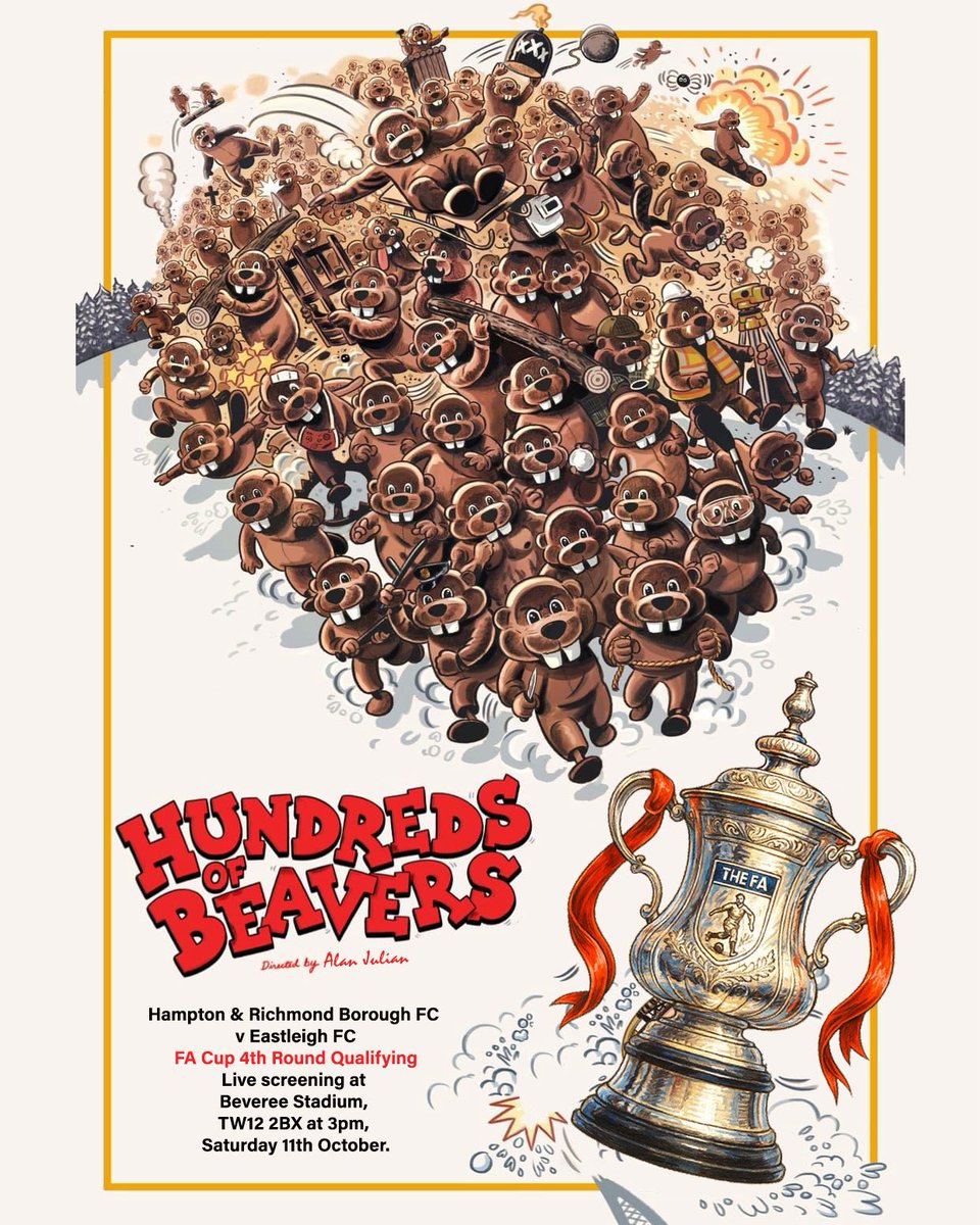 🦫 The Magic of the <a href="/EmiratesFACup/">Emirates FA Cup</a> comes to town as we host <a href="/EastleighFC/">Eastleigh FC</a> in the 4th Round Qualifying on Saturday.

It’s the Beavers v the Spitfires in the world’s greatest cup competition, and you should come. We expect big queues, so get your ticket👇

app.fanbaseclub.com/Fan/Tickets/Se…