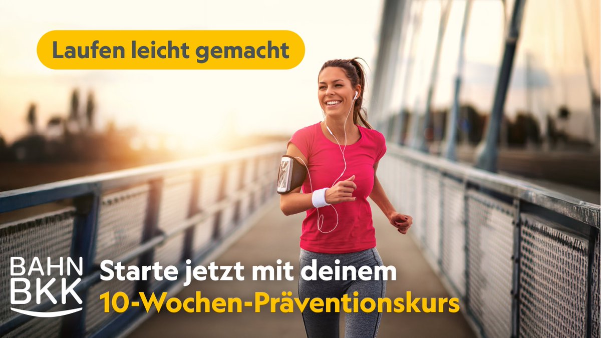 Starte jetzt mit dem 10-Wochen-Präventionskurs „Laufen leicht gemacht“. 🏃‍♀️🏃‍♂️ Mit Audio-Coaching, klarer Struktur und Schritt-für-Schritt-Training findest du gesund ins Laufen. Wenn du bei uns versichert bist, gibt es noch 12 Monate Gymondo ® Plus inklusive, damit du dranbleibst.