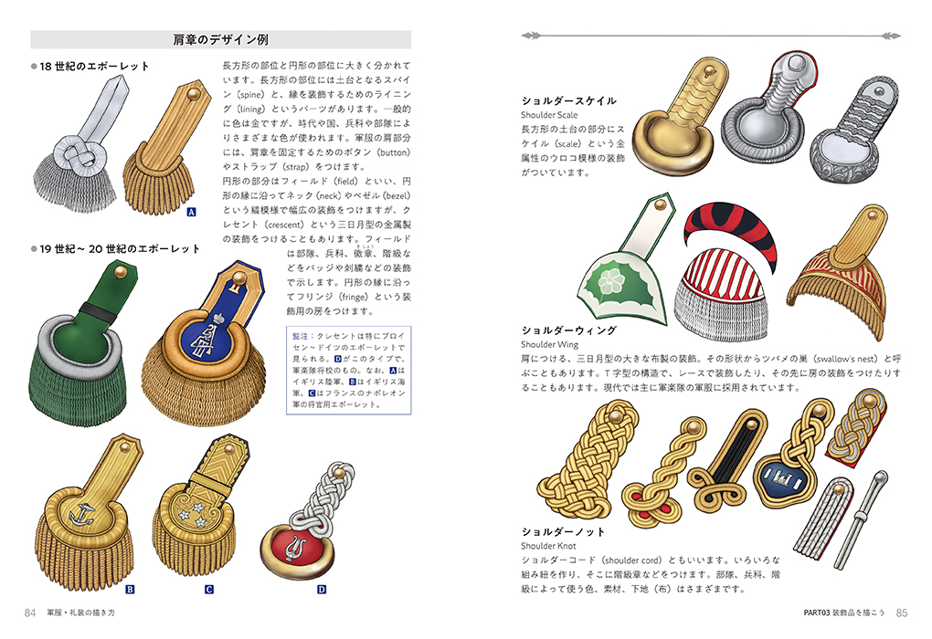 『ファンタジー創作のための 軍服・礼装の描き方』🗡️
部隊や任務によって違う？
メダルや勲章ってどこに付ける？
時代や国によって変わる？
ふと疑問に思ったことはありませんか？
靴や手袋、軍旗、刀剣、胸甲など、軍服に関連する小物の情報も網羅。
x.gd/oD10T
編K