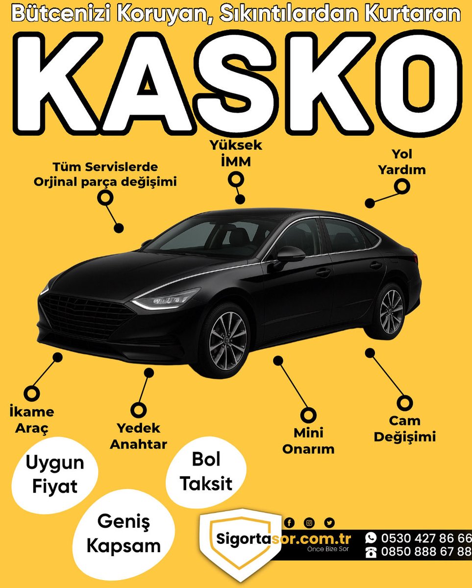 En doğru kasko En bol taksit, en uygun fiyat, en geniş kapsam ile SigortaSor’da.

👩‍💻sigortasor.com.tr
☎️(0 530) 427 86 66
📱(0 850) 888 67 88

#SigortaSor #ÖnceBizeSor #Sigorta #TürkiyeSigorta #QuickSigorta #MapfreSigorta #SompoSigorta #NeovaSigorta