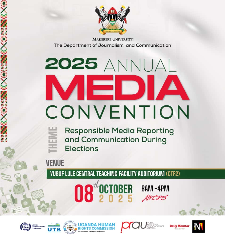It is finally D-Day. Let's gather at the hill to discuss responsible media reporting and communication during elections, at the Annual Media Convention.  #MakAMC2025 <a href="/FKakooza/">fred kakooza</a>
<a href="/snamso/">𝔖𝔞𝔯𝔞 𝔑𝔞𝔪𝔲𝔰𝔬𝔤𝔞-𝔎𝔞𝔞𝔩𝔢</a> <a href="/UCC_Official/">UCC</a> <a href="/nakiwalaaisha/">Nakiwala Aisha</a> <a href="/wakaija/">Wilson Akiiki Kaija</a> <a href="/Imokola/">John Baptist Imokola</a> <a href="/MakerereCHUSS/">Makerere University CHUSS</a> <a href="/tumwineedward/">Tumwine Edward</a>