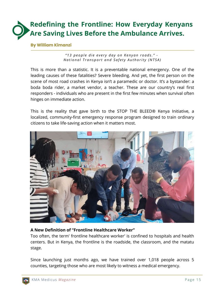 Saving lives shouldn’t wait for the ambulance. In “Redefining the Frontline,”  — a First Aid Nation where knowing what to do in the first three minutes of an emergency becomes as normal as wearing a seatbelt or getting vaccinated.

📖 Full article 👉 bit.ly/3KW8tnU