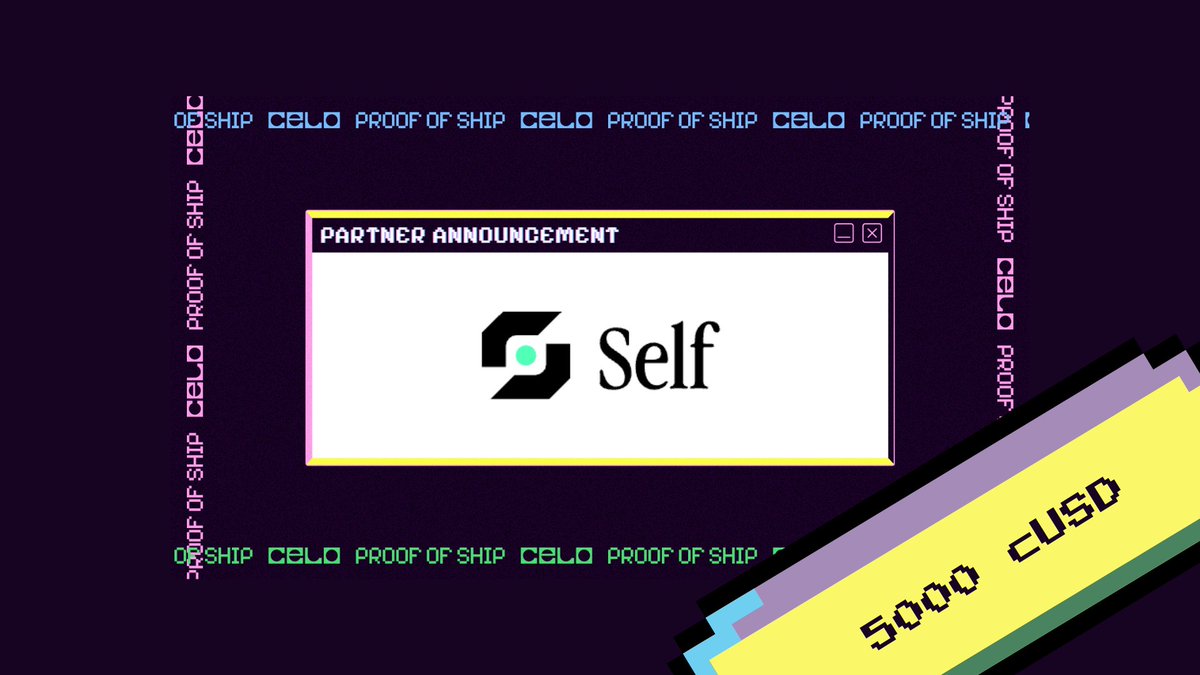 CeloDevs's tweet image. 4/ Build with @selfprotocol  🔒

Self lets users prove their humanity and key identity attributes like age, citizenship, and others, all without revealing personal data.

Any project integrating Self Protocol gets a $250 bonus!