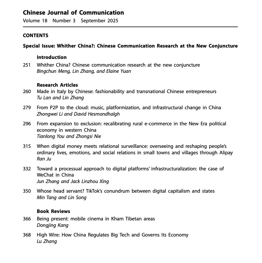 Chinese Journal of Communication tweet media