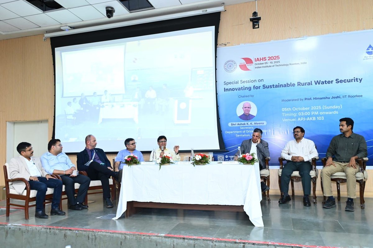 NIH_Hydrology's tweet image. A Special Session on “Innovating for Sustainable Rural Water Security” was held on 5th October 2025 as part of the XIIth Scientific Assembly of the International Association of Hydrological Sciences (IAHS 2025) at IIT Roorkee.