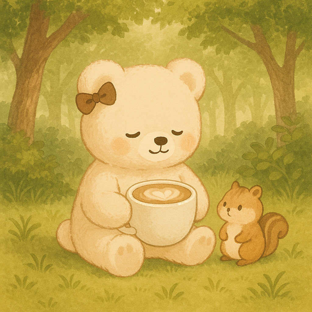 🦔⸒⸒

もふ森は今、やさしい風が通り抜けてるよ🍃☕️
moffはお昼の“森の休憩時間”🌿✨

お気に入りのカップでカプチーノをいれて、
すこしだけ目を閉じて、深呼吸。

「がんばりすぎてない？」
そんな声が聞こえた気がした🧸💭