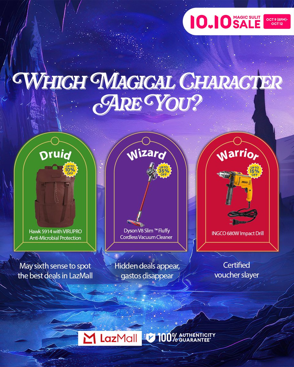 RUSH GIVEAWAY ALERT! Be one of the 3 winners of ₱500 Lazada voucher! 

- Comment which magical character are you
- TAG <a href="/LazadaPH/">Lazada Philippines</a> to make your entries VALID!

You know the drill, unli-comments 'yan pero until 11:59PM lang!