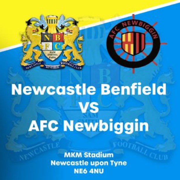MATCHDAYYYY

We kick off our Northumberland Senior Cup campaign tonight as we host AFC Newbiggin. 

Let’s see as many lions as possible!

🆚<a href="/AFCNewbiggin/">AFC Newbiggin</a> 
🏟️The MKM Stadium
🏆Northumberland Senior Cup
⏰7:30pm

#HOWAYBENFIELD 

🦁🔵⚪️🦁