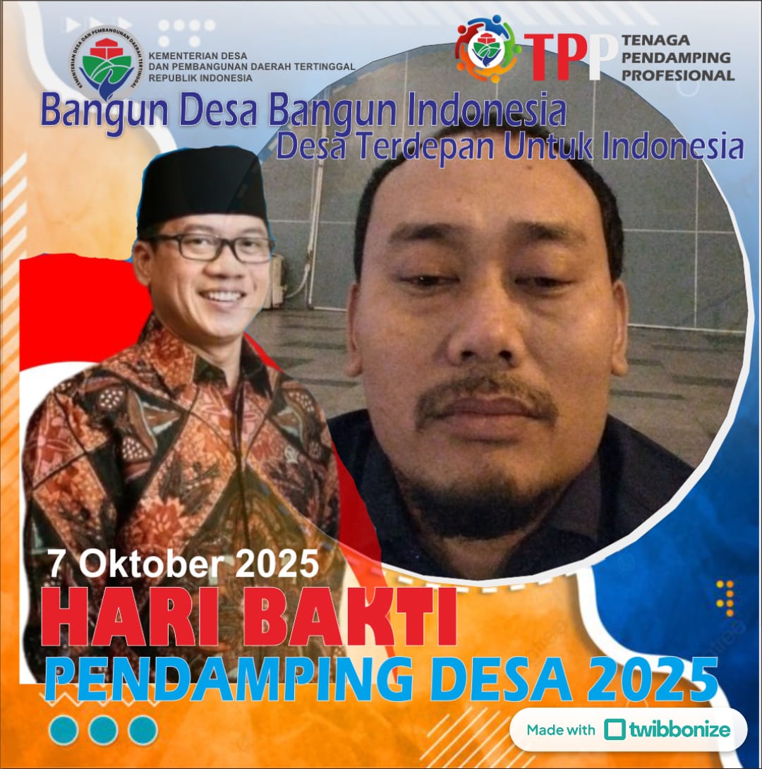 SELAMAT HARI BAKTI PENDAMPING DESA, kita tingkatkan integritas diri dan pengabdian pendampingan desa untuk suksesnya 12 rencana aksi kementerian desa guna merealisasikan Asta Cita menuju Indonesia Emas 2045,
<a href="/prabowo/">Prabowo Subianto</a>  
<a href="/YandriSusanto27/">Yandri Susanto</a>  #HariBaktiPendampingDesa2025 #TPPIndonesia