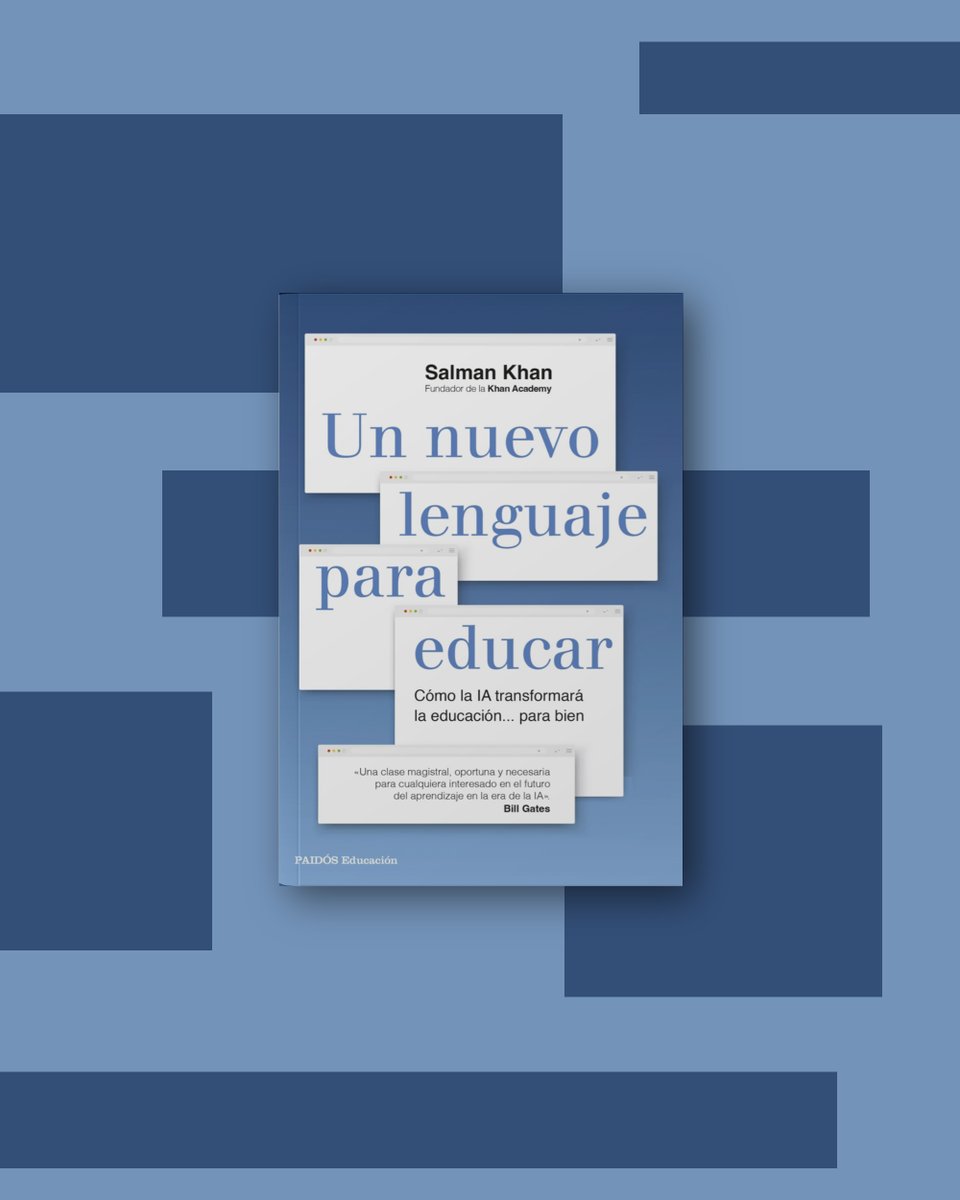UN NUEVO LENGUAJE PARA EDUCAR, de Salman Khan, muestra cómo la IA puede transformar la educación sin sustituir la interacción humana. Una guía lúcida para docentes, familias y estudiantes que busca personalizar el aprendizaje en un mundo digital.
short.do/fCm8Ff
