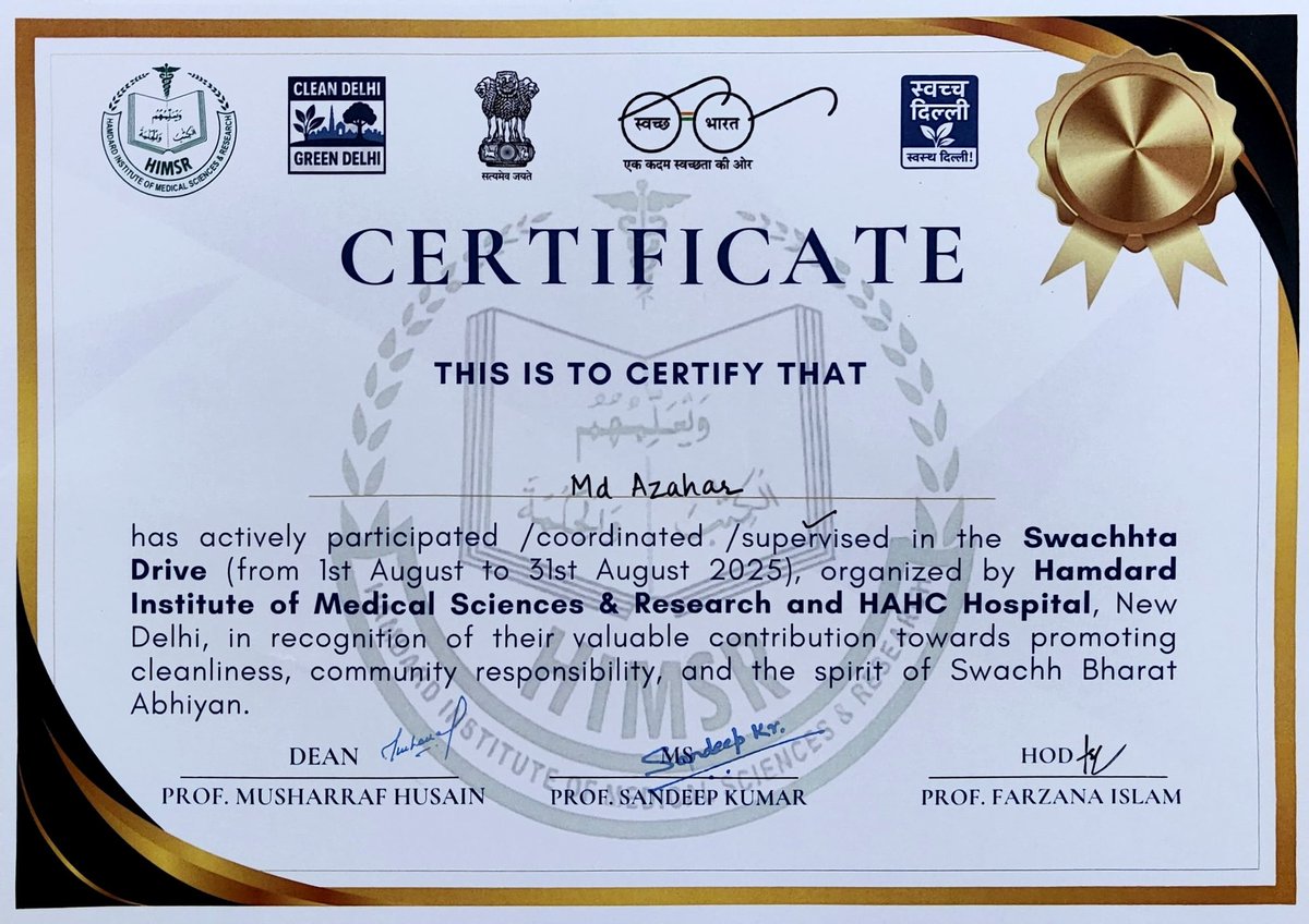 immdazahar's tweet photo. Together for a clean &amp; green tomorrow! 🌿
Honoured to be part of Swachhata Drive 2025 by HIMSR &amp; HAHC Hospital.

Teamwork + learning + impact = unforgettable experience 💪

#SwachhataDrive #HIMSR #cleanindia #CommunityCare #immdazahar #viral #Delhi #KingPower #India https://t.co/TaChCe36On