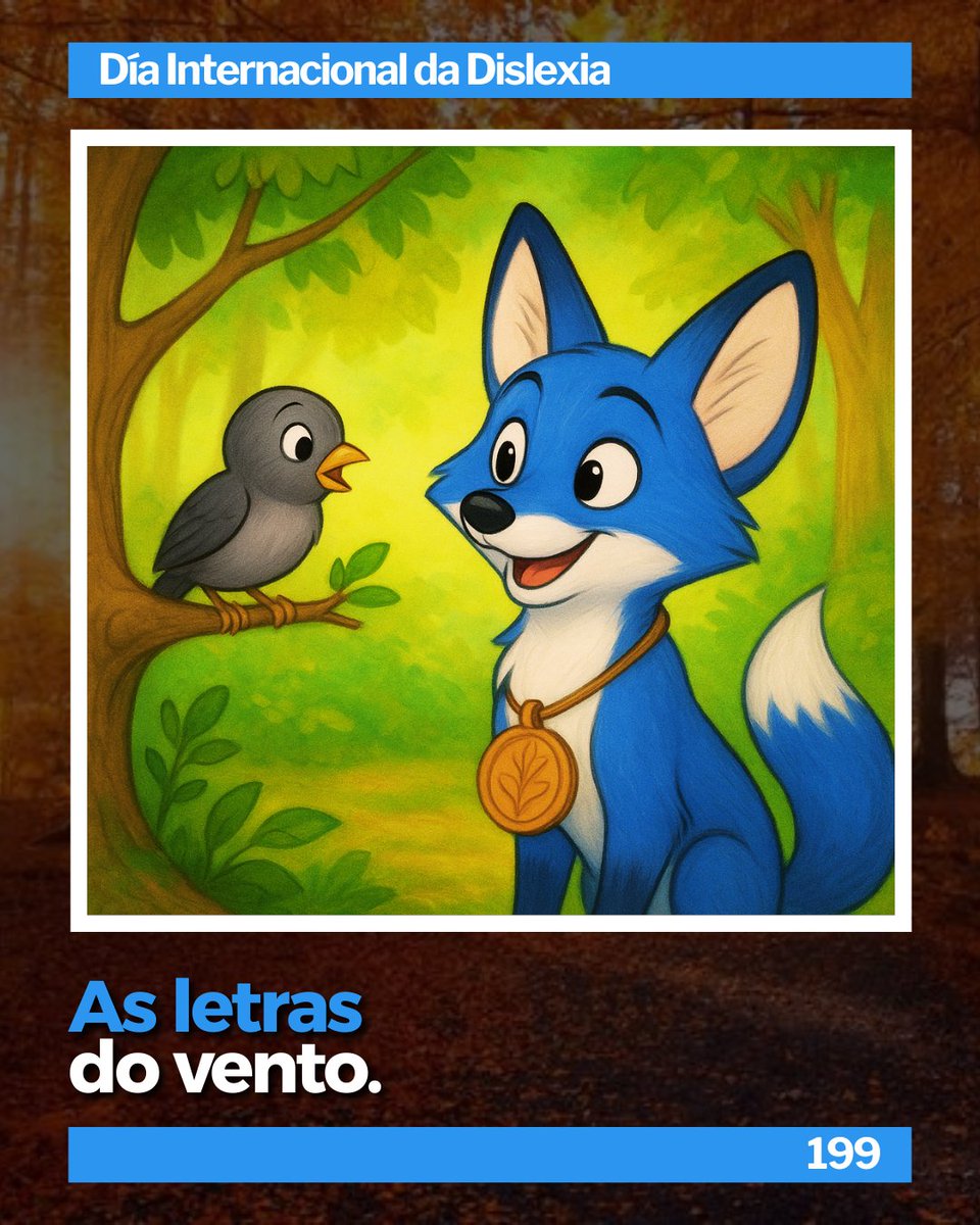 No Día da Dislexia, o Raposo Brétemas coñeceu a Aldara, unha merla que tropezaba coas letras pero voaba coa música.
Xuntos descubriron que non hai unha soa maneira de aprender nin de soñar: cada mente ten o seu ritmo, e cada diferenza é unha melodía nova.

instagram.com/p/DPf7SvljAMe/…