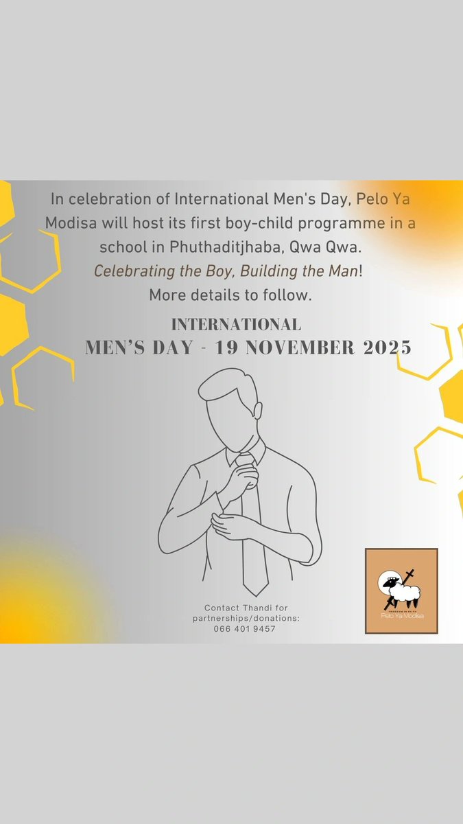 Pelo Ya Modisa is hosting its first boy-child event! Calling for sponsors or donations to support this initiative. We intend to hold motivational talks with Grade 6 &amp; 7 boys, thereafter hand out hygiene packs and snacks. <a href="/cadamgaga/">Ba2Cada</a> <a href="/LesediFM/">#KeMollelwa</a> <a href="/Shoprite_SA/">Shoprite SA</a> #SupportOurBoys #BoyChild