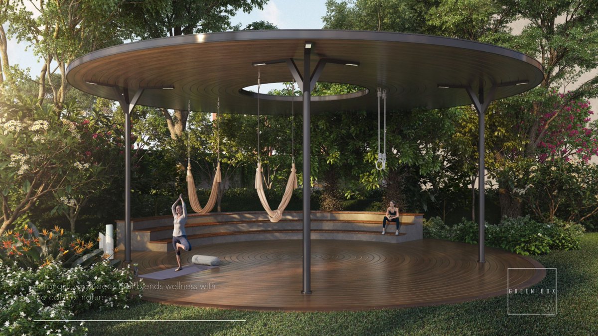 Greenbox_D's tweet photo. From a welcoming entrance to playful kids’ zones, serene pathways, a mindful yoga deck, and a soothing fragrance garden, this landscape design brings together elegance, functionality, and harmony with nature. #greenboxdesigns https://t.co/TmeujEoCmu