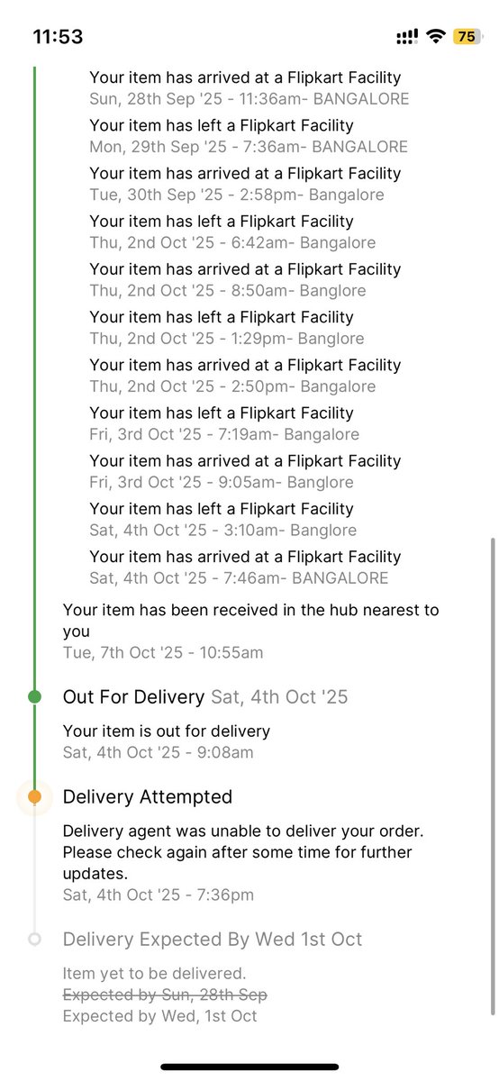 pyynam's tweet photo. Guess Flipkart BBD stands for Flipkart’s Big Broken Delivery! 10 days, no delivery — and Flipkart seems clueless about how many customers are still waiting and complaining on X. Pathetic customer support — not even responding!
@flipkartsupport @Flipkart @FlipkartStories https://t.co/3un8LHwOn6