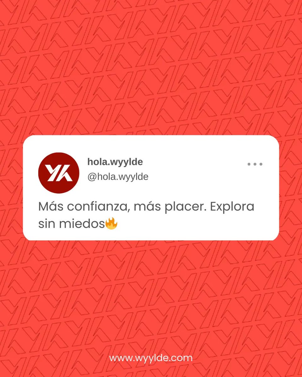 hola_wyylde's tweet photo. Porque el deseo se disfruta de verdad cuando hay seguridad, respeto y libertad para ser tú mism@ 🔥
👉 En Wyylde celebramos la confianza como el mejor afrodisíaco. #ExploraSinTabúes #PlacerConConfianza #Wyylde https://t.co/gVQmpzC2n4