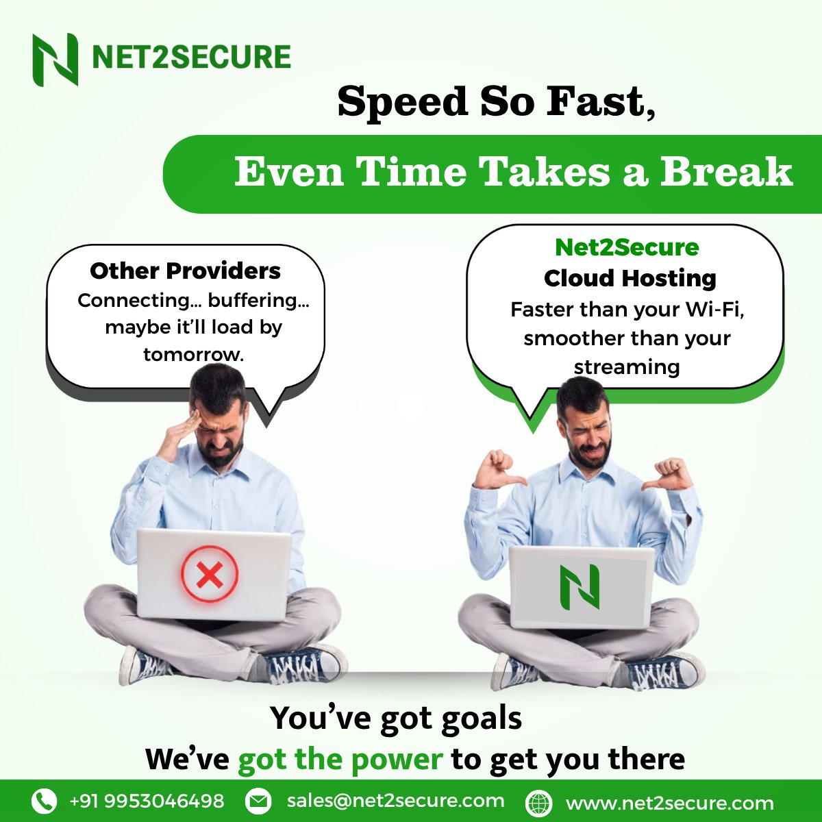 Net2Secure (@net2secure) on Twitter photo Slow loading isn’t just frustrating it’s lost opportunity.
With Net2Secure Cloud Hosting, you get instant speed, 99.99% uptime, and enterprise-grade security from Day 1
Contact us now:
📞9953046498
✉️ sales@net2secure.com
.
#CloudHosting #WebHosting #ManagedHosting #Net2Secure Slow loading isn’t just frustrating it’s lost opportunity.
With Net2Secure Cloud Hosting, you get instant speed, 99.99% uptime, and enterprise-grade security from Day 1
Contact us now:
📞9953046498
✉️ sales@net2secure.com
.
#CloudHosting #WebHosting #ManagedHosting #Net2Secure