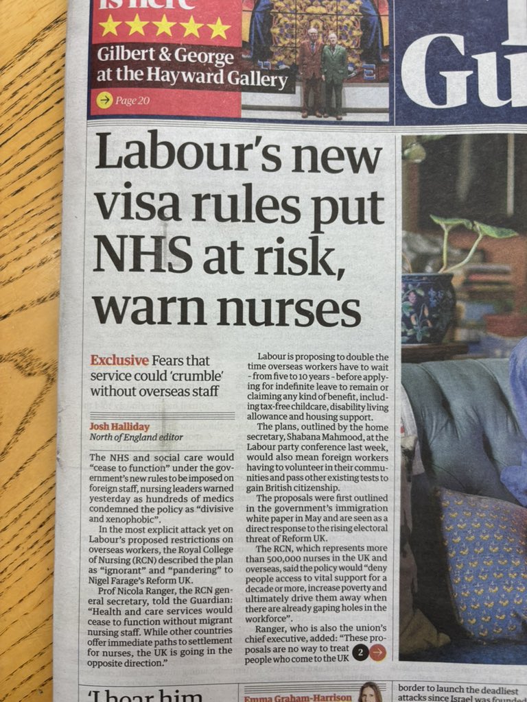 politicsastar's tweet image. What if we paid our nurses, care workers, teachers &amp;amp; key workers properly &amp;amp; treated them well so the many vacancies attracted UK residents?

Govt🟦refused to do that for 14 years AND now🟦🟥won’t accept migrants to care for us either!

#migrantswelcome #austerity #r4today @theRCN