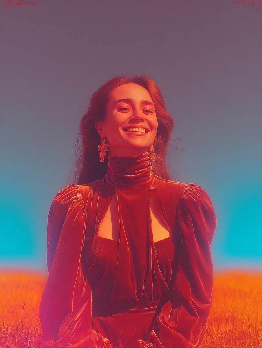 bri_guy_ai's tweet image. Listen folks, the fun choice is right in front of you.
The surprises are often hiding in juxtaposition.
For example, one of my favorite things to do with --srefs is to look at its essence and than pair it with the opposite.
Moody saturated red effect vs happy, vintage brown…