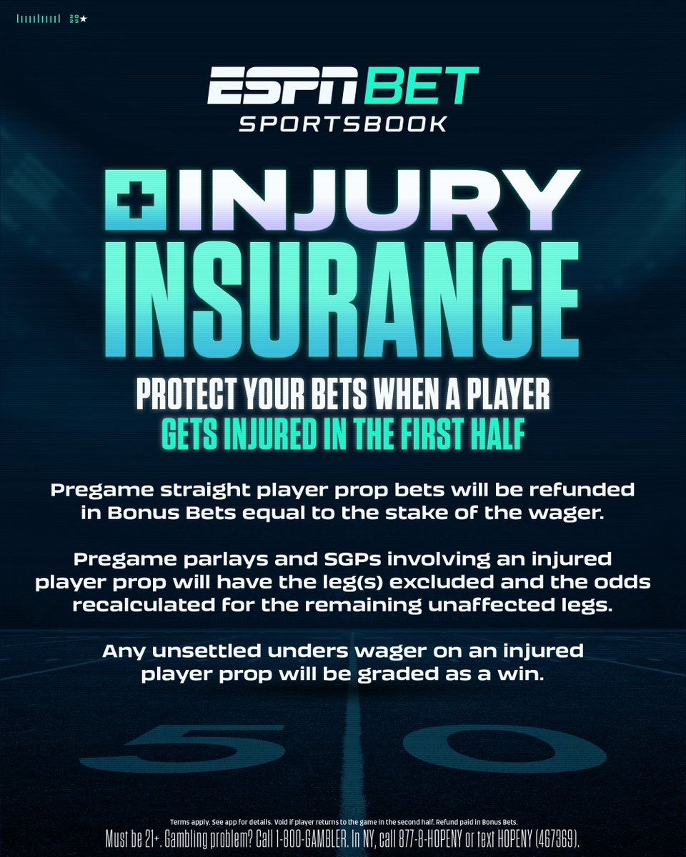 ESPNBET's tweet image. With Brenton Strange going down in the 1st half &amp;amp; unable to return for the remainder of the game, all straight wagers will be refunded in bonus bets and all parlays, SGPs, or teasers will have those legs removed with the parlay odds recalculated. We’ve got your back!