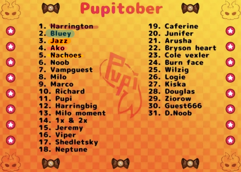 Charsarian's tweet photo. I lovr them, though I don't like the rushed result #PupiMidnightMunchies #noobroblox #pupitober #guestnoob (sorta) https://t.co/v3wf74QR4V