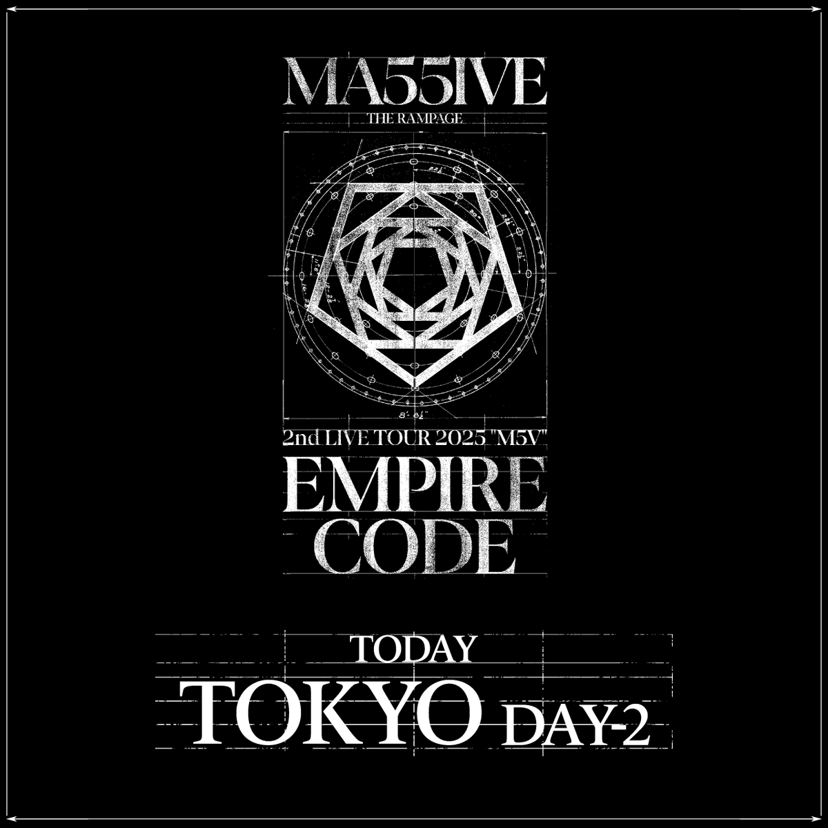 ma55iveofficial's tweet image. 𝐌𝐀𝟓𝟓𝐈𝐕𝐄 𝐓𝐇𝐄 𝐑𝐀𝐌𝐏𝐀𝐆𝐄 
𝟐𝐧𝐝 𝐋𝐈𝐕𝐄 𝐓𝐎𝐔𝐑 𝟐𝟎𝟐𝟓 “𝐌𝟓𝐕&quot;
〜𝐄𝐌𝐏𝐈𝐑𝐄 𝐂𝐎𝐃𝐄〜

🏰𝟏𝟎.𝟎𝟕 𝐓𝐎𝐊𝐘𝐎

⏰OPEN 17:30 / START 18:30
📍Zepp DiverCity (TOKYO)
👑m.tribe-m.jp/ldh_page/tour_…

#MA55IVE #THERAMPAGE 
#EMPIRECODE