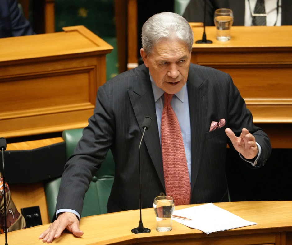 nzfirst's tweet image. "We must call out those members of this House who collude and collaborate with the very protestors targeting politicians’ homes. Do you have no shame? Do you feel so morally righteous that you and your supporters are justified to break any law, any taboo, any political norm?…