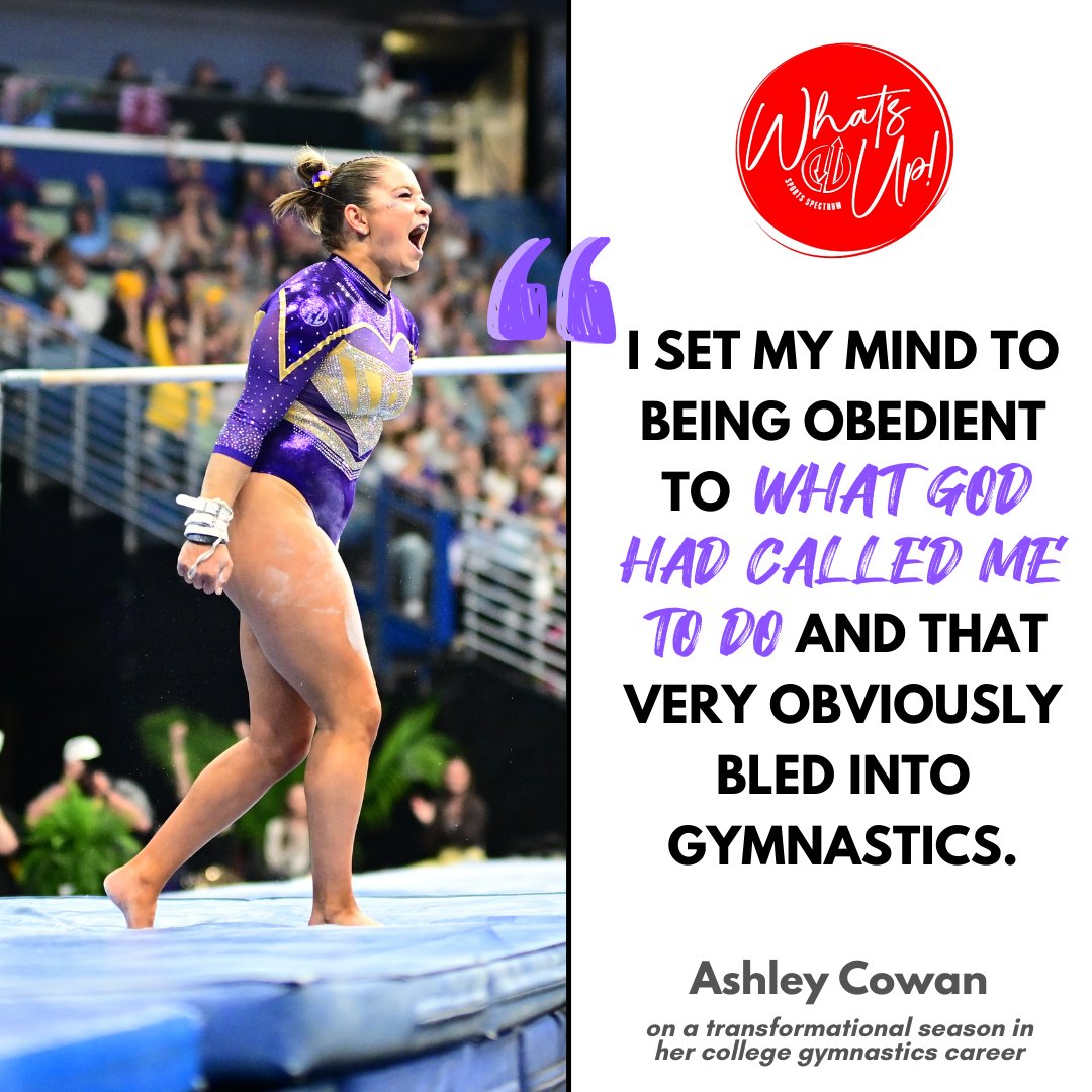 This week <a href="/AshleyCowan16/">Ashley Cowan</a> from <a href="/LSUgym/">LSU Gymnastics</a> joins the What's Up podcast to talk about the National Championship, FCA at LSU, and performing for an audience of One. 

Listen now! podcasts.apple.com/us/podcast/spo…