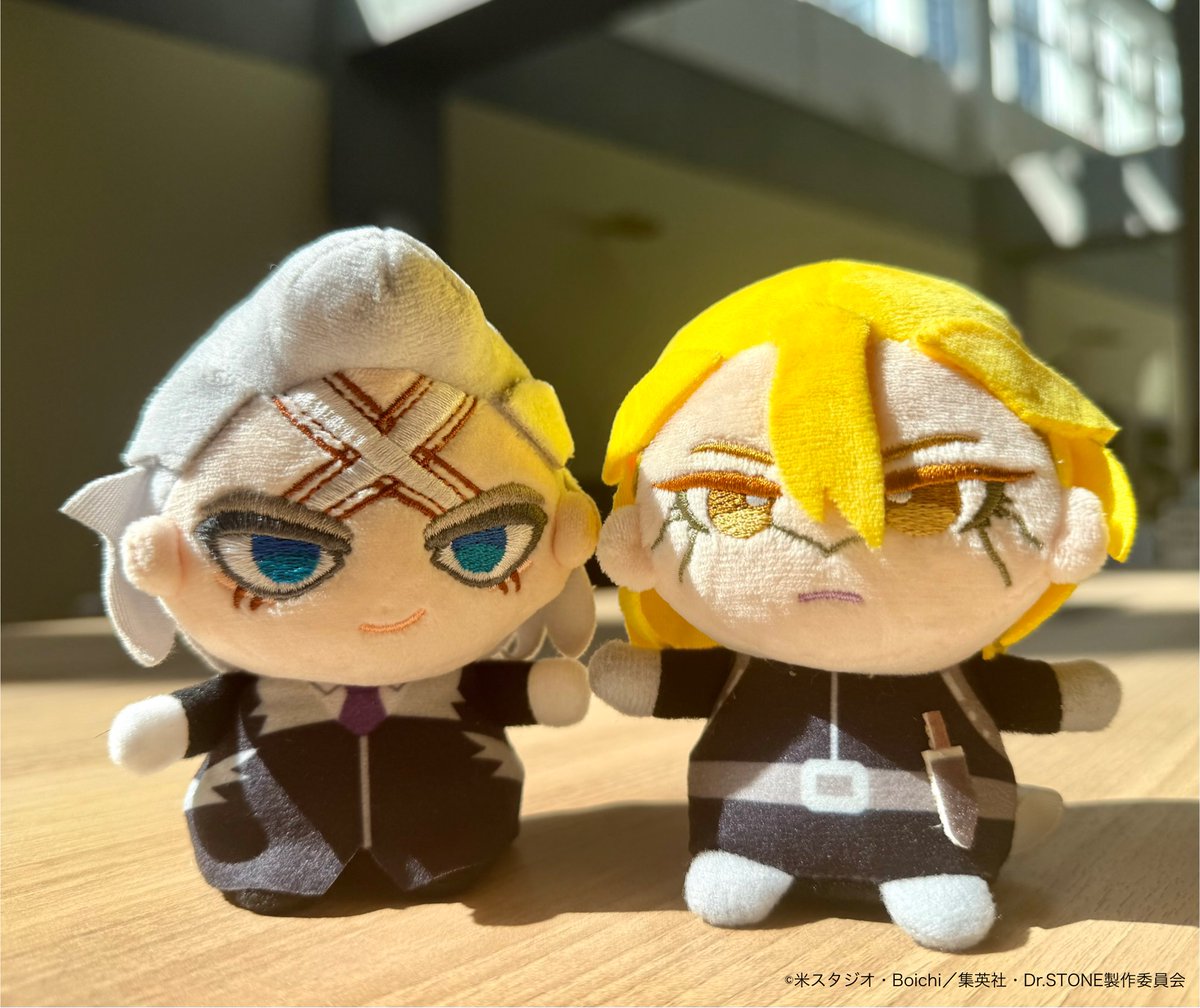 ＼ご予約受付中！／
#DrSTONE POP-UP SHOP ～Journey of Growth ver.～
ぬいぐるみ　全4種　1体2,750円

受付期間：10/1（水）10:00～11/26（水）9:59
お届け時期：2026年2月上旬以降

x.gd/rsjPF
#ドクターストーン