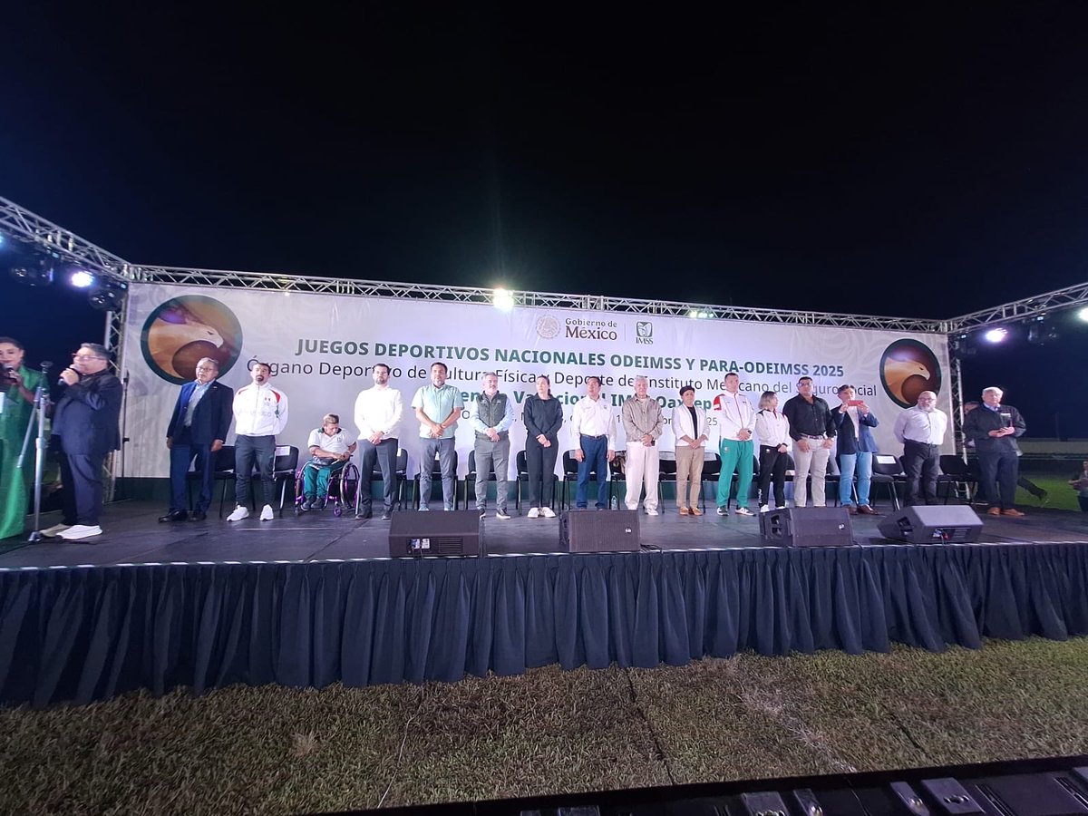 Tu_IMSS's tweet photo. 🏅 Inauguración de los Juegos Deportivos Nacionales #ODEIMSS y #PARAODEIMSS 2025.

🎽 El Centro Vacacional #IMSS #Oaxtepec es sede de este gran encuentro que promueve la inclusión, el trabajo en equipo y el espíritu deportivo. 💚 https://t.co/qhFRslKuWA