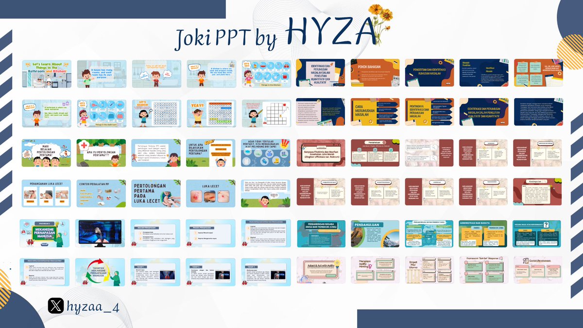 Morning all~~
Aku masih open joki ppt yaa🥰
Buat sempro/sidang juga bisa bangett🤩
Start 3k/slide
Sung wasap di bio yukk!
#zonauang️ #jokippt #jokitugas