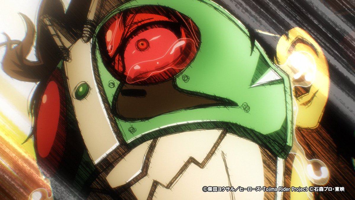 watch_UNEXT_A's tweet image. ━━━＼＿／━━━

    #東島ライダー
 U-NEXT配信開始！

━━◥◣＿◢◤━━
アニメ『#東島丹三郎は仮面ライダーになりたい』

40歳になっても本気で「仮面ライダー」に
なろうとしていた東島丹三郎。

だが、その夢を諦めかけた時、世間を騒がす
「偽ショッカー」強盗事件に巻き込まれ…。…