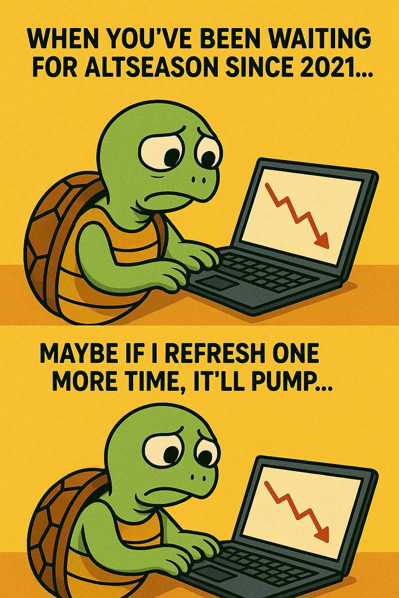 DawgRonald42429's tweet photo. Been waiting for altseason since 2021...
Still refreshing the chart like 👇📉😭
$OVERT — for everyone who believes one more refresh might pump it.
#OVERT #OVERTHINK #Altseason #PumpFun #Solana #CryptoMeme
@pumpdotfun @solana https://t.co/rfRNdl7sJR