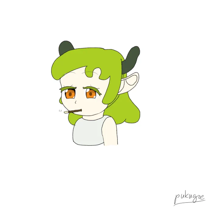 本日の30分集中描き(-15分) ポッキー