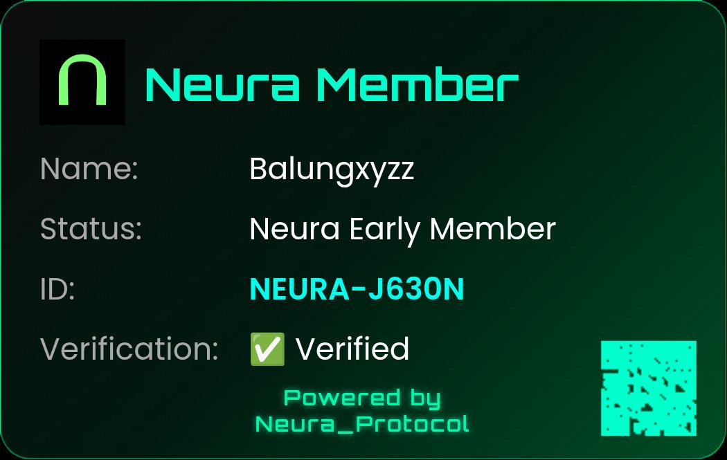 Want to print your <a href="/Neura_io/">Neura</a> ID?
Now you can create your own Neura ID Card in seconds
No wallet, no registration, just pure Neura energy to build a stronger community.
web : vercel.com/jamal-s-projec…
guthub: github.com/Jamale11/neura…

#NeuraProtocol