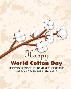 MulpuriVenkat's tweet photo. 🌺Happy World Cotton Day!* 🤍
The story of cotton is the story of people - their resilience, innovation, and passion from seed to fabric.
Proud to be part of this journey that empowers farmers and sustains livelihoods! 🌱
"Fabric of our lives"@Rasi_seeds 
#Cotton #worldcottonday https://t.co/0Iq8r77uDH