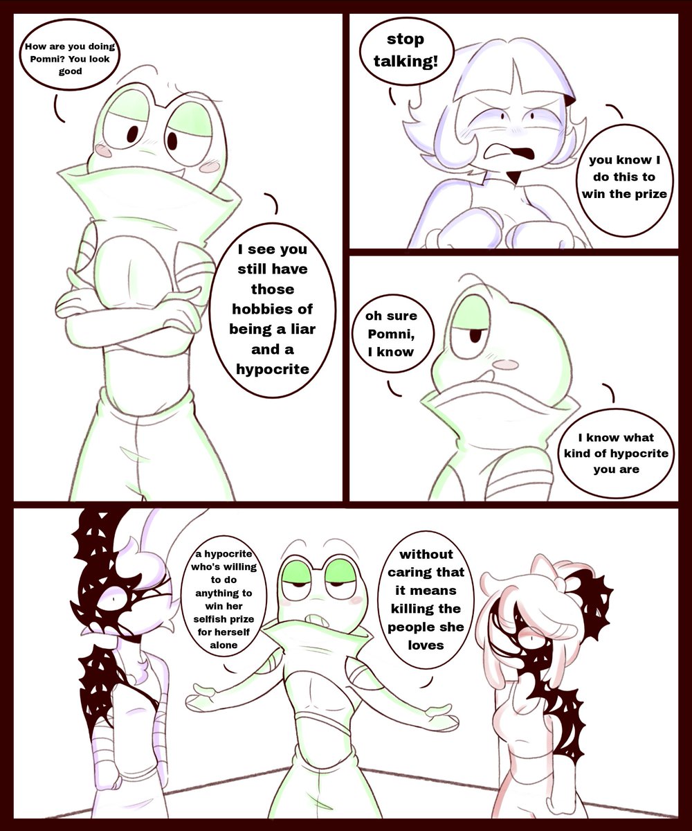 KunZafiro's tweet image. "GET OUT OF MY HEAD!"
(Part 4/???)
comic FunnyBunny and Jesterdoll ‼️
(I'm sorry for being late, I was busy)
#funnybunny #jesterdoll #theamazingdigitalfightclub #fpy