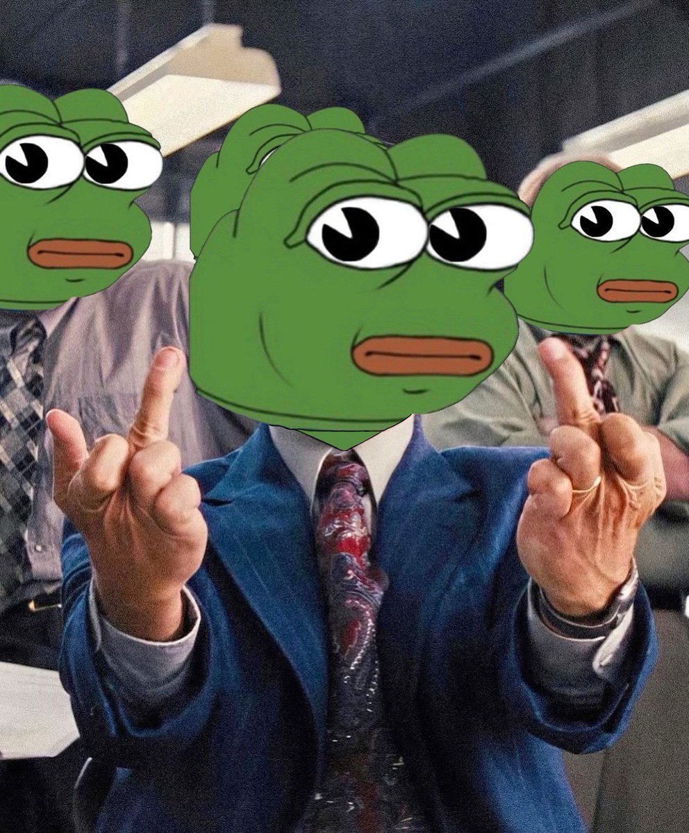 驚きと反抗を表すPepeカエルのミーム反応画像