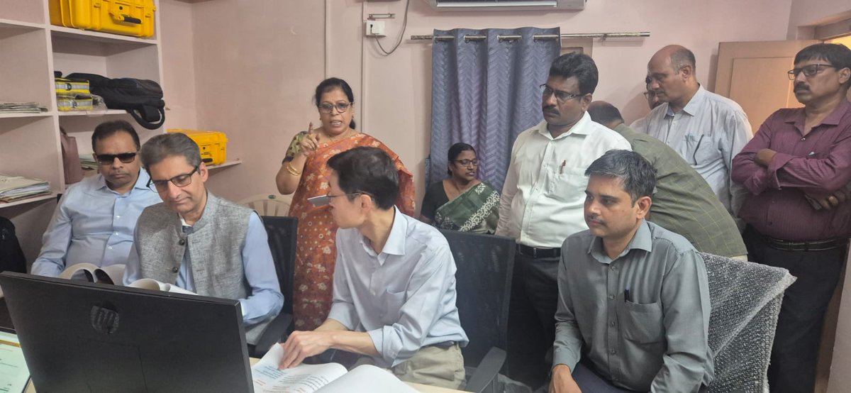 BhargvTeja's tweet photo. A high level @ADB_HQ WUD delegation led by Sri Norio Saito, Sr Director &amp; Sri Manoj Sharma, Director are visiting Amaravati. Interacted on technical &amp; financial support from ADB for developing institutional frameworks, financing etc. followed by site visits @ADB_INRM https://t.co/ZG77kGRN0d