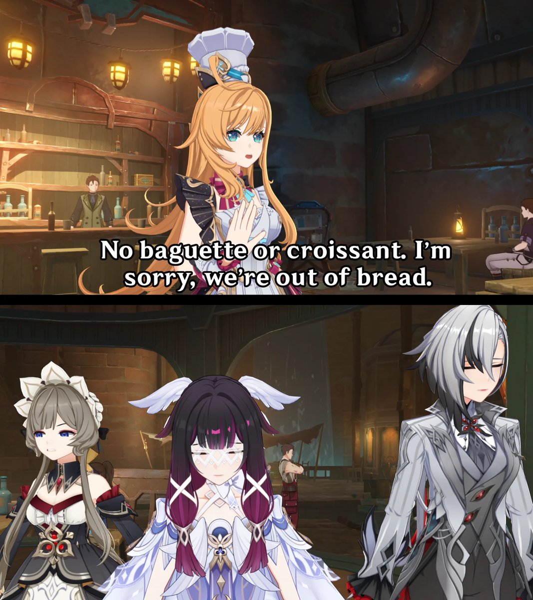 teyvattabloid's tweet photo. Breadless...

©️ u/Chronoz0

#Genshinlmpact #Genshin #GenshinMemes https://t.co/j6q06Yhsp2