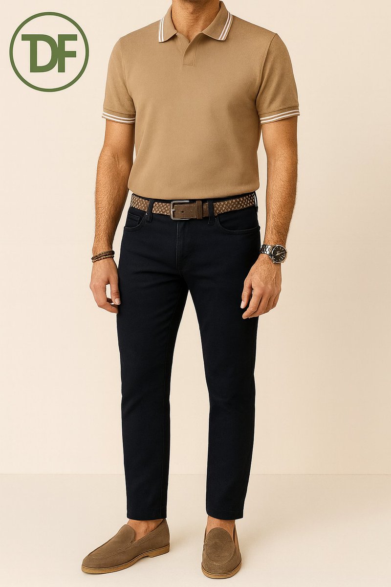 THEDAILYFITTERS's tweet photo. Polo beige 🤎
Pantaloni neri slim 🖤
Mocassini in camoscio 👞
Orologio metallico con quadrante nero ⌚ + bracciali eleganti ⭕️
Stile casual chic, semplice ma curato ✨
#Stile #ModaUomo #LookDelGiorno #EleganzaMaschile https://t.co/flVWDqF2tm