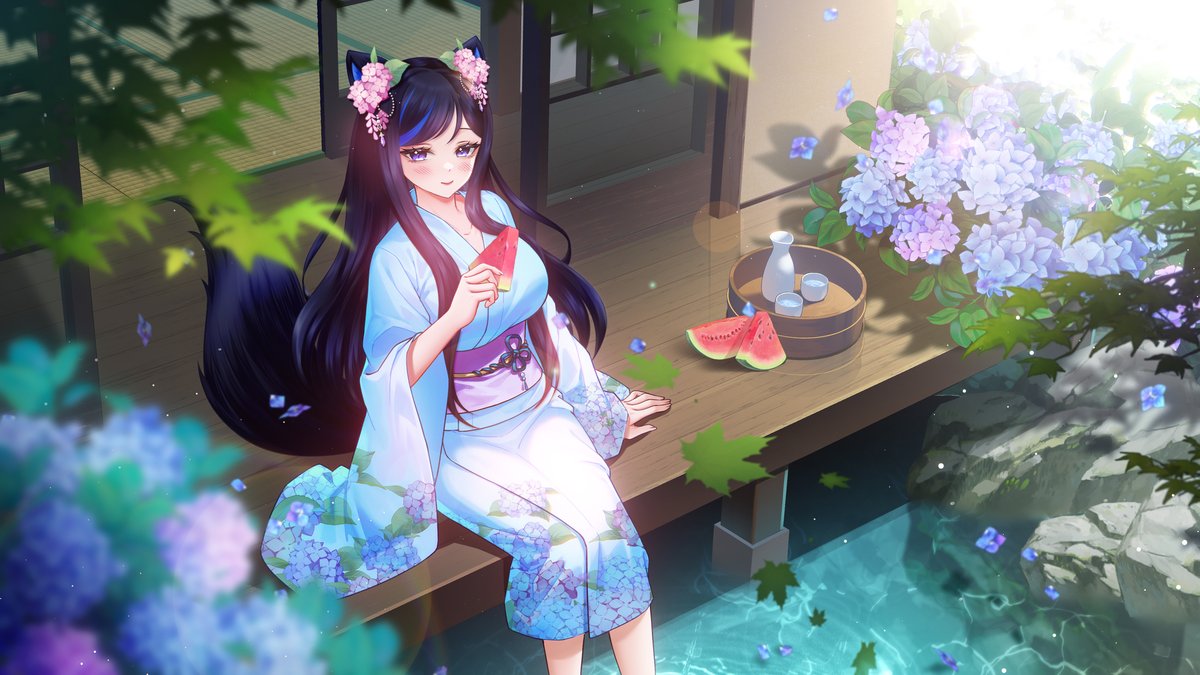 Nothing like some watermelons to cool off in the day~
Art Credits - @/SumiArtsy